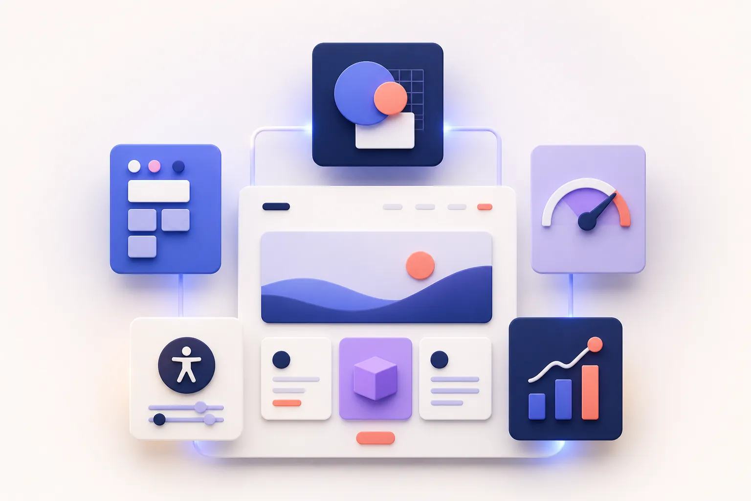 Zusammenspiel von Gestaltung, Navigation, Barrierefreiheit, Geschwindigkeit und Ergebnissen im Webdesign
