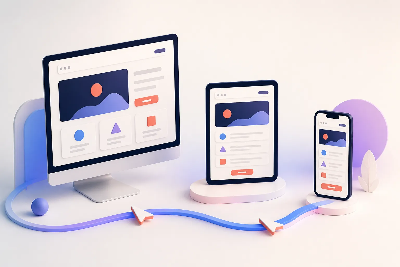 Einheitliches Nutzererlebnis einer Website auf Desktop, Tablet und Smartphone