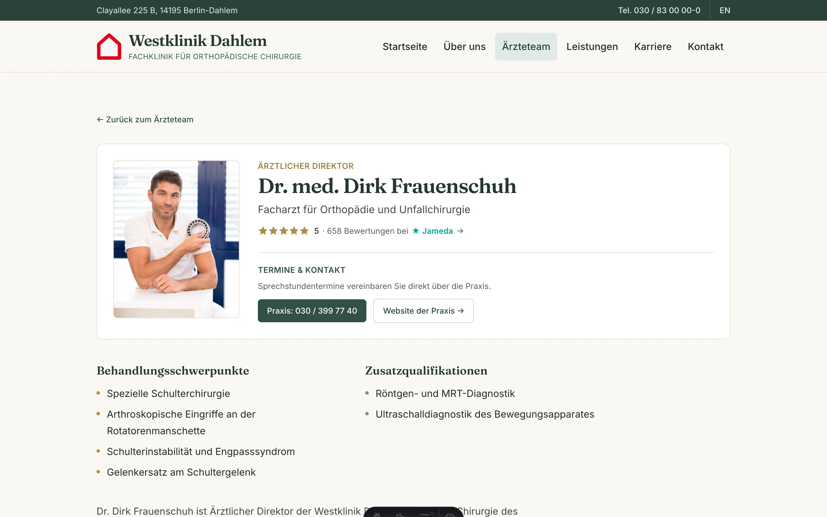 Arztprofil von Dr. med. Dirk Frauenschuh